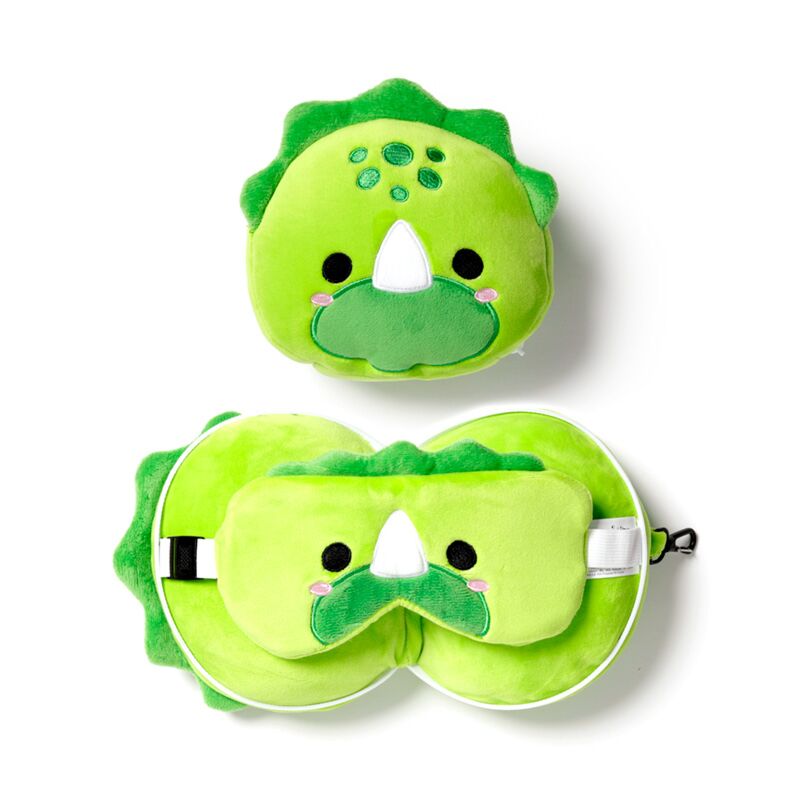 Relaxeazzz dinosaurus rond reiskussen slaapmasker