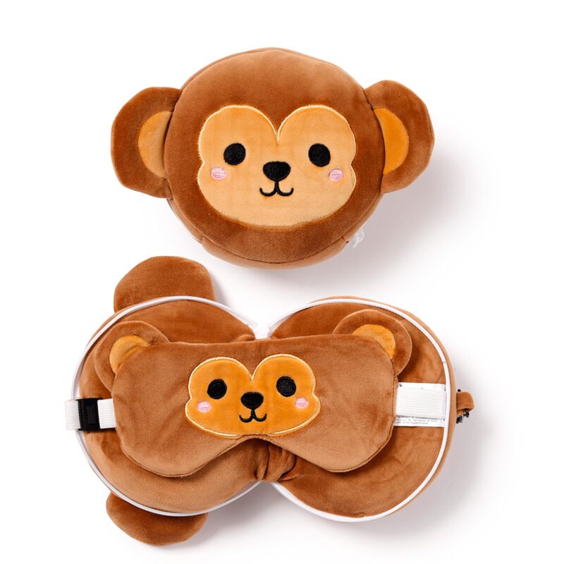 Relaxeazzz Monkey runt Travel Cushion Sleeping Mask