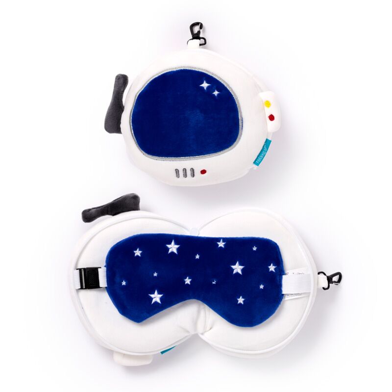 Relaxeazzz ruimtevaart rond pluche reiskussen slaapmasker