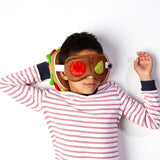 Relaxeazzz hamburger round plush travel pillow sleep mask