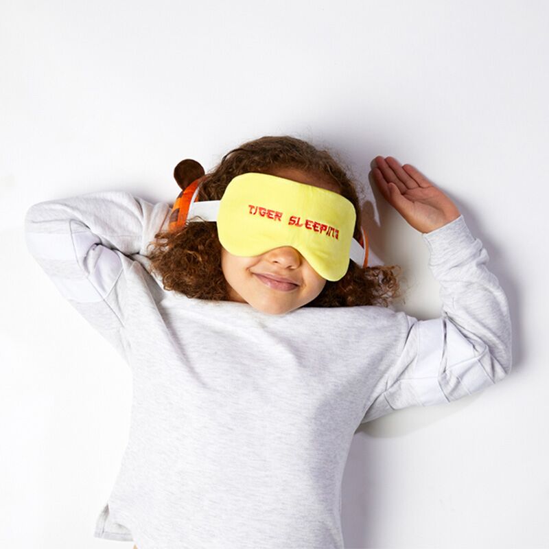 Relaxeazzz pluche tijger rond reiskussen slaapmasker
