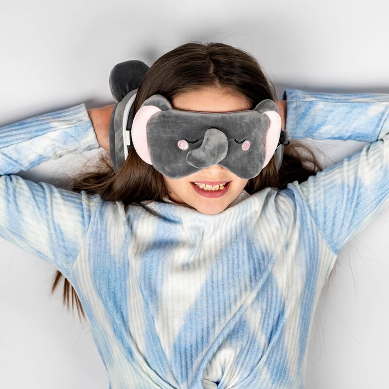 RelaxAzzz Adoramals januar Elefanten omkring rejsepude sovemaske