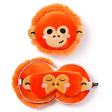 Relaxazzz adoramals orangutang kolem cestovního polštáře spací maska