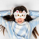 Relaxazzzz maneki neko Lucky Cat kolem cestovního polštáře Spící maska