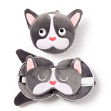 Relaxeazzz franse bulldog rond reiskussen slaapmasker