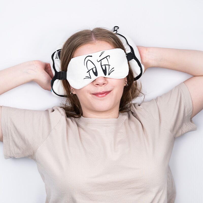 Relaxeazzz idefix (dogmatix) asterix rond reiskussen slaapmasker