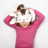 Relaxeazzz Adoramals Frances The Rabbit, maschera per dormire con cuscino da viaggio rotondo