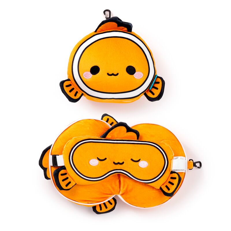Relaxeazzz Adoramals Finley Clownfish runt resekudde Sleeping Mask