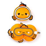Relaxeazzz Adoramals Finley Clownfish runt resekudde Sleeping Mask