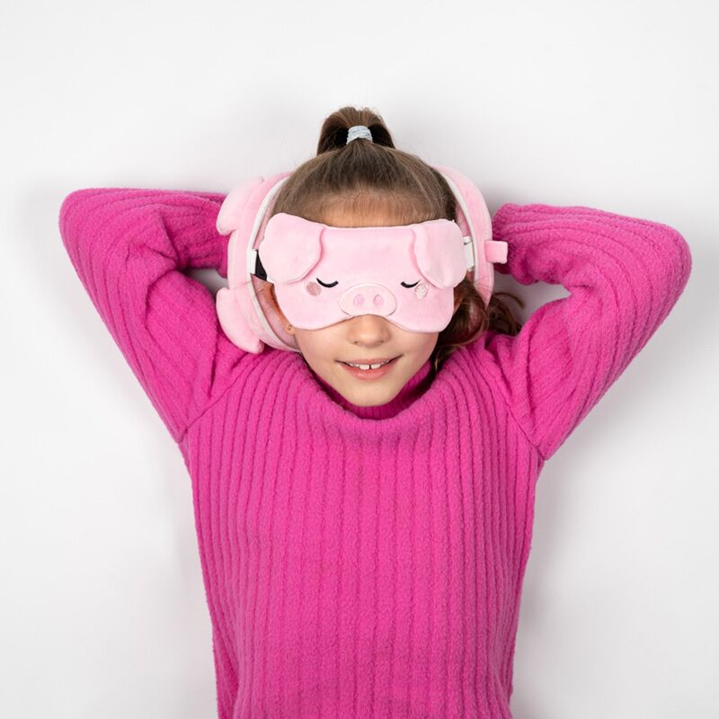 Relaxeazzz adoramals oliver het varken rond reiskussen slaapmasker
