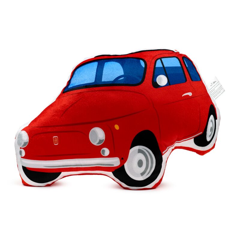 Fiat 500 red plush decorative cushion