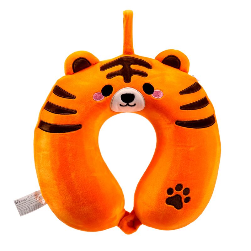 Relaxeazzz tiger adoramals plush memory foam neck pillow