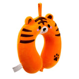 Relaxeazzz tiger adoramals plush memory foam neck pillow