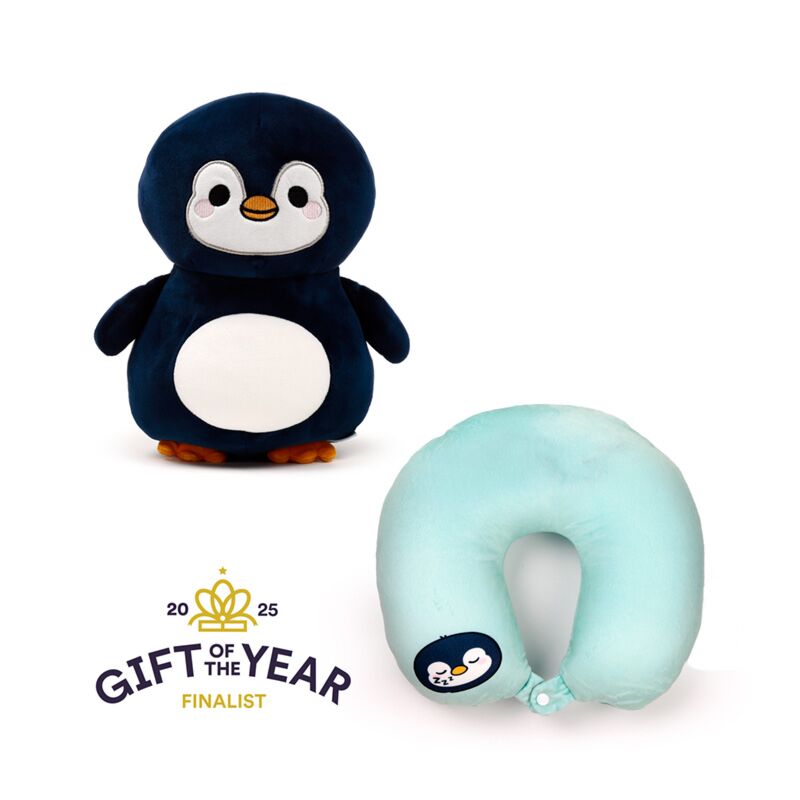 Swapseazzz Adamal Pinguin 2-in-1 Plush Trahus Këssen