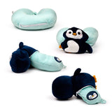 Swapseazzz Adamal Pinguin 2-in-1 Plush Trahus Këssen
