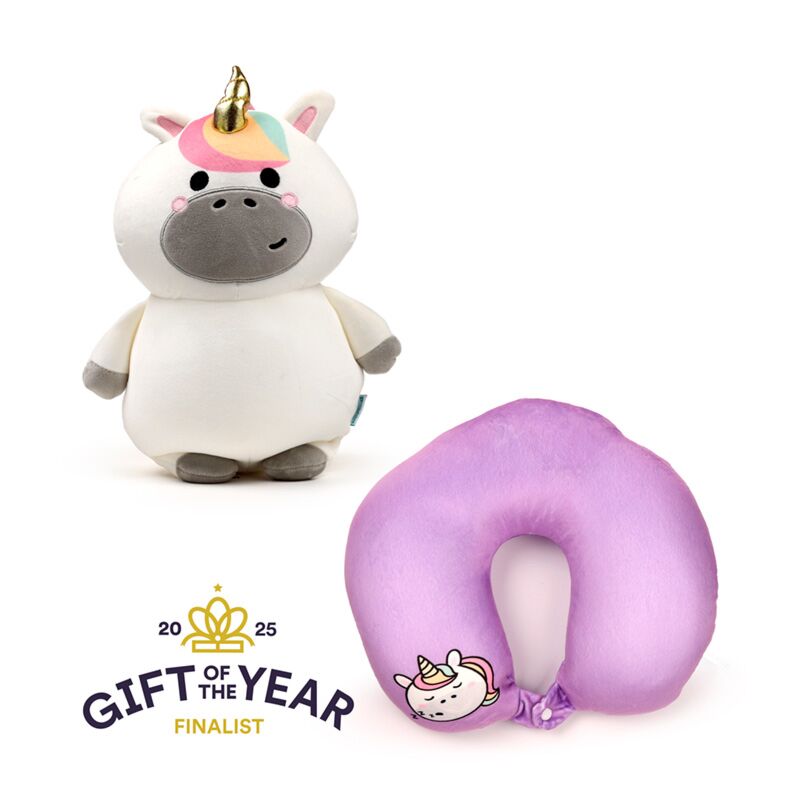 Swapseazzz Adoracorns Eenhoorn 2-in-1 Plush Travel pillow