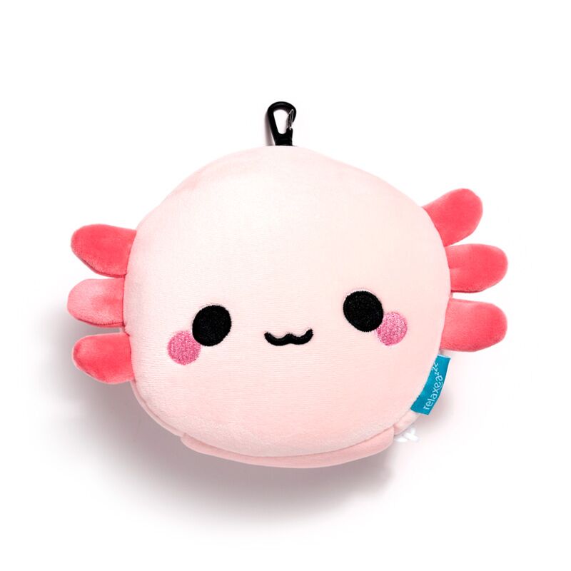 Relaxeazzz adoramals maddie de axolotl almohada de viaje para dormir