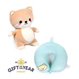 Swapseazzz Adoramals Shuggs de Shiba Inu 2-in-1 Plush Travel pillow