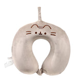 DislessAzzz Pusche il cuscino per il collo in memory foam di peluche di gatto