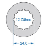 Cycplus cykelværktøj el.værktøj 2-sidet t8 37.1 t12 24.0
