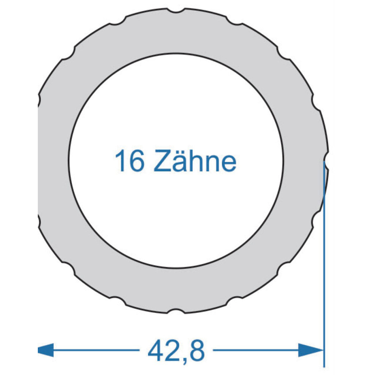 Cyklujte náradie power.tool 2-stranný t16 42,8 z12 23,0