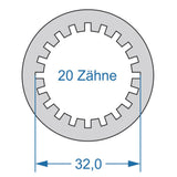 Cycplus cykelværktøj el.værktøj 2-sidet t6 37.0 t20 32.0