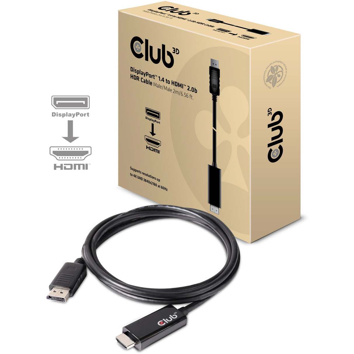 Club 3D Displayport 1.4> HDMI 2.0B Active