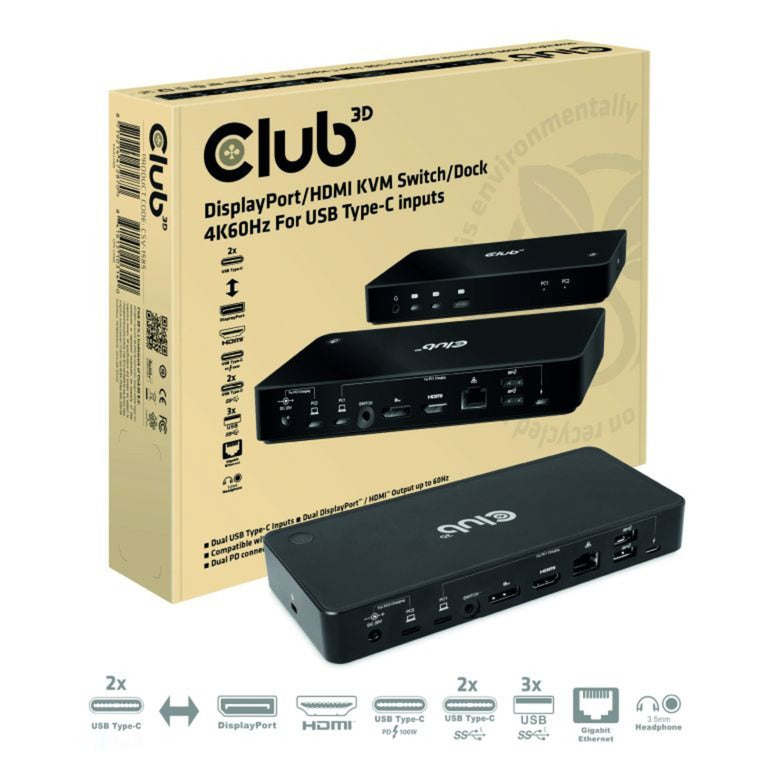 Stacja dokująca HDMI Club 3D Displayport 4k60hz