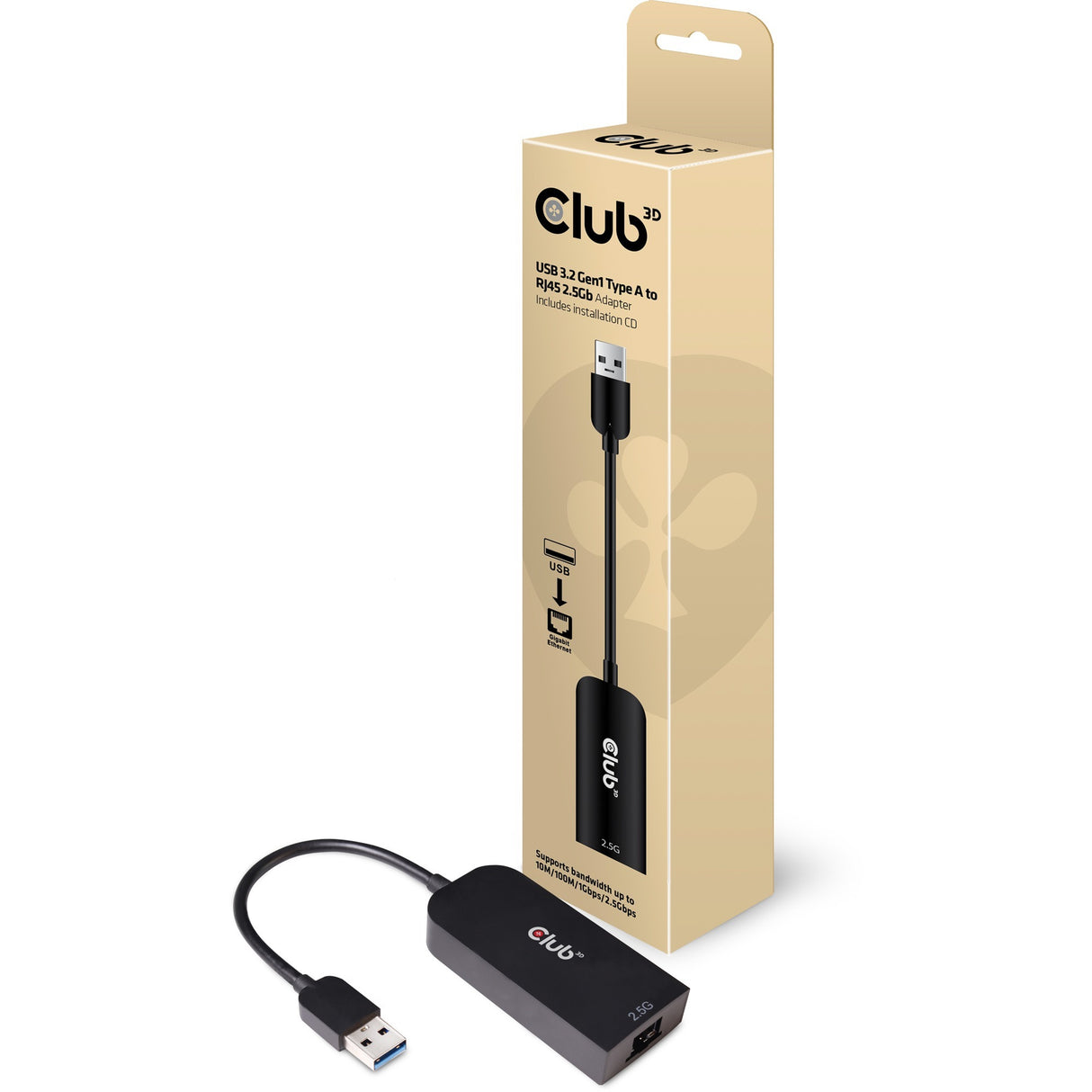 Club 3D USB-A 3.2 Gen1> RJ-45 2,5Gbps