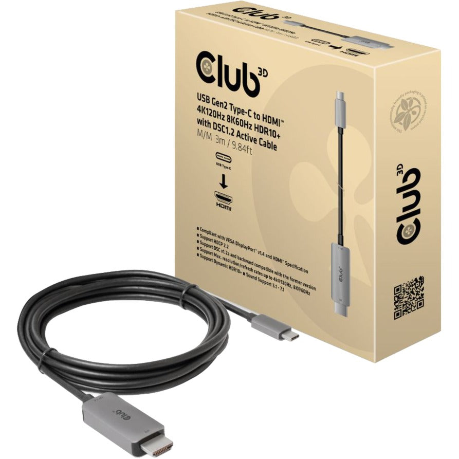 Club 3D USB Gen2 Type-C à HDMI