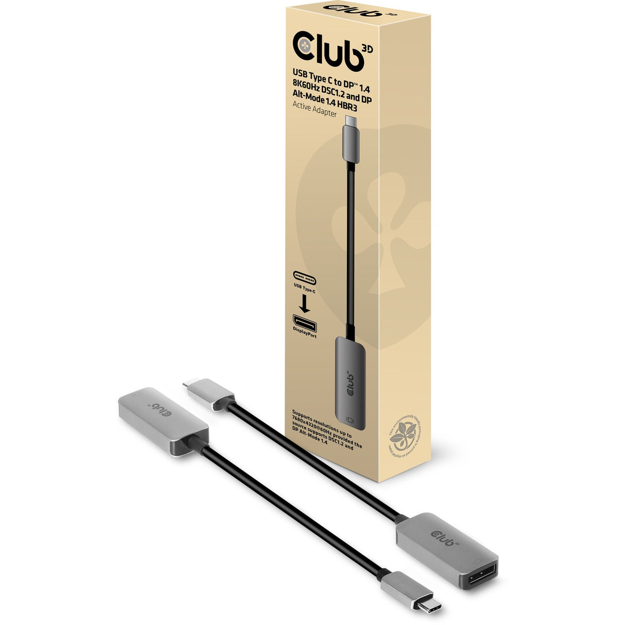 Club 3D USB Tipo C DP1.4 Adattatore attivo