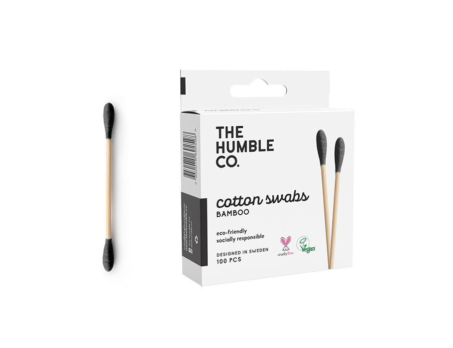 The humble co. bamboe wattenstaafjes - zwart