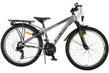 Bicicleta para niños Volare Cross - Niños - 24 pulgadas - gris - 18 engranajes - Dos frenos de mano
