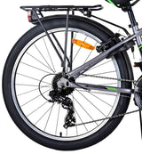 Bicicleta para niños Volare Cross - Niños - 24 pulgadas - gris - 18 engranajes - Dos frenos de mano