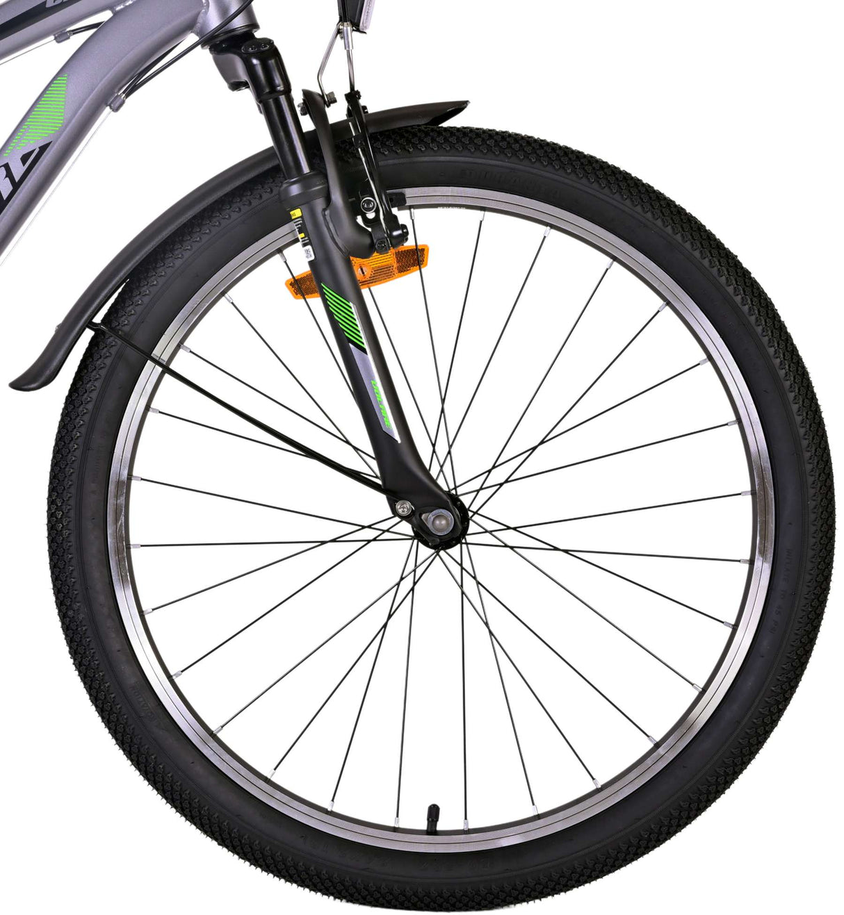 Bicicleta para niños Volare Cross - Niños - 24 pulgadas - gris - 18 engranajes - Dos frenos de mano