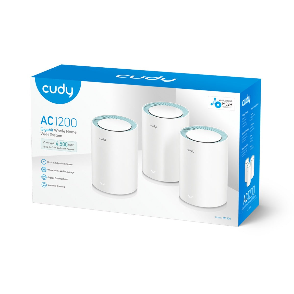 Cudy AC1200 Gigabit Mesh Wi-Fi System (3-Pack)