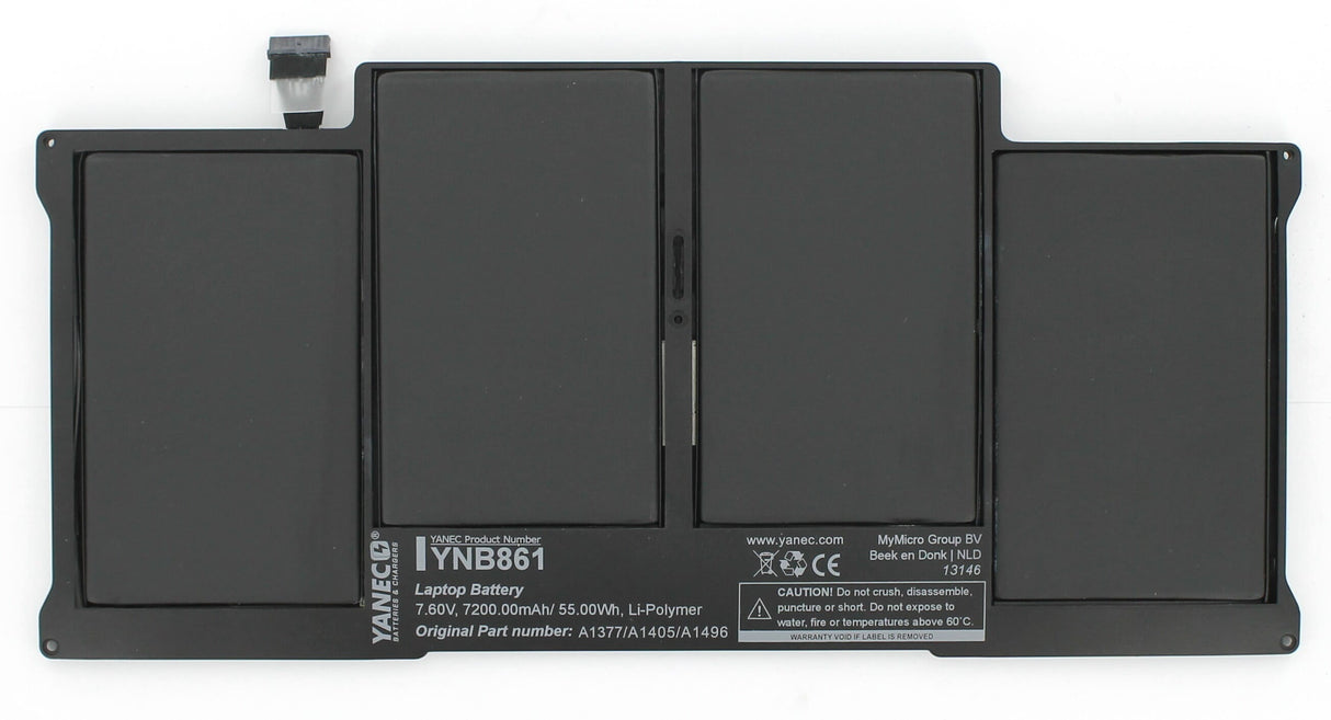 Yanec MacBook battery 7200mAh