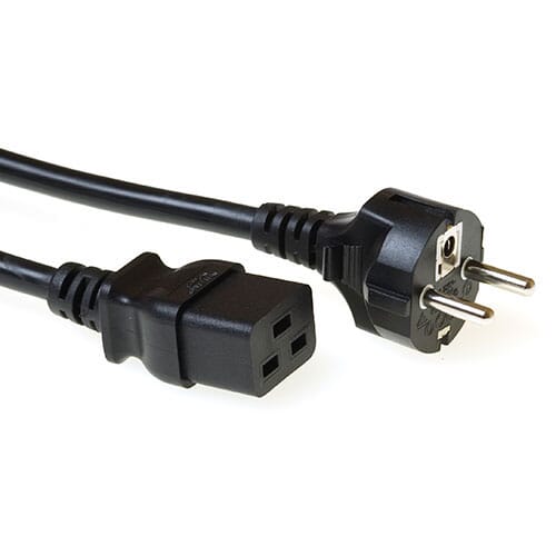 Akt 230V Forbindelse Kabel Schuko Mand - C19 1 m