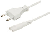 HUISMERK EURO na IEC320 -C7 napájecí kabel 3 metry - bílý