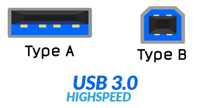 Huismerk USB3.0 A to USB3.0 B cable 2 meters - Black