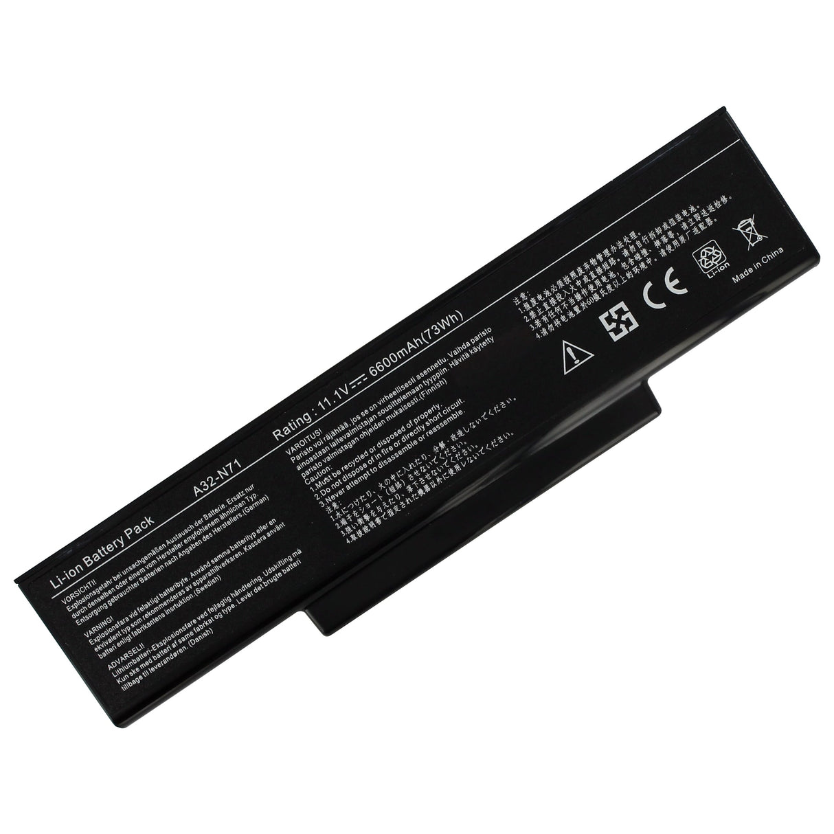 Náhradní baterie notebooku prodloužená 6600 mAh