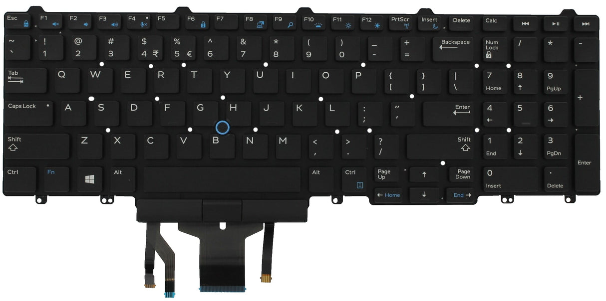 Dell Laptop Keyboard Qwerty US + Backlight