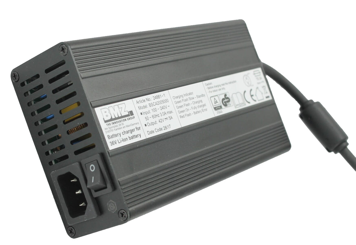 BMZ-laddare Li-ion 42V 5A Plug Rosenberger