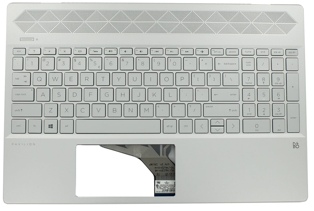 HP notebook klávesnice qwerty us + top cover, bl-zilver