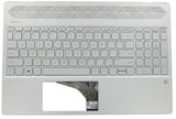 HP notebook klávesnice qwerty us + top cover, bl-zilver