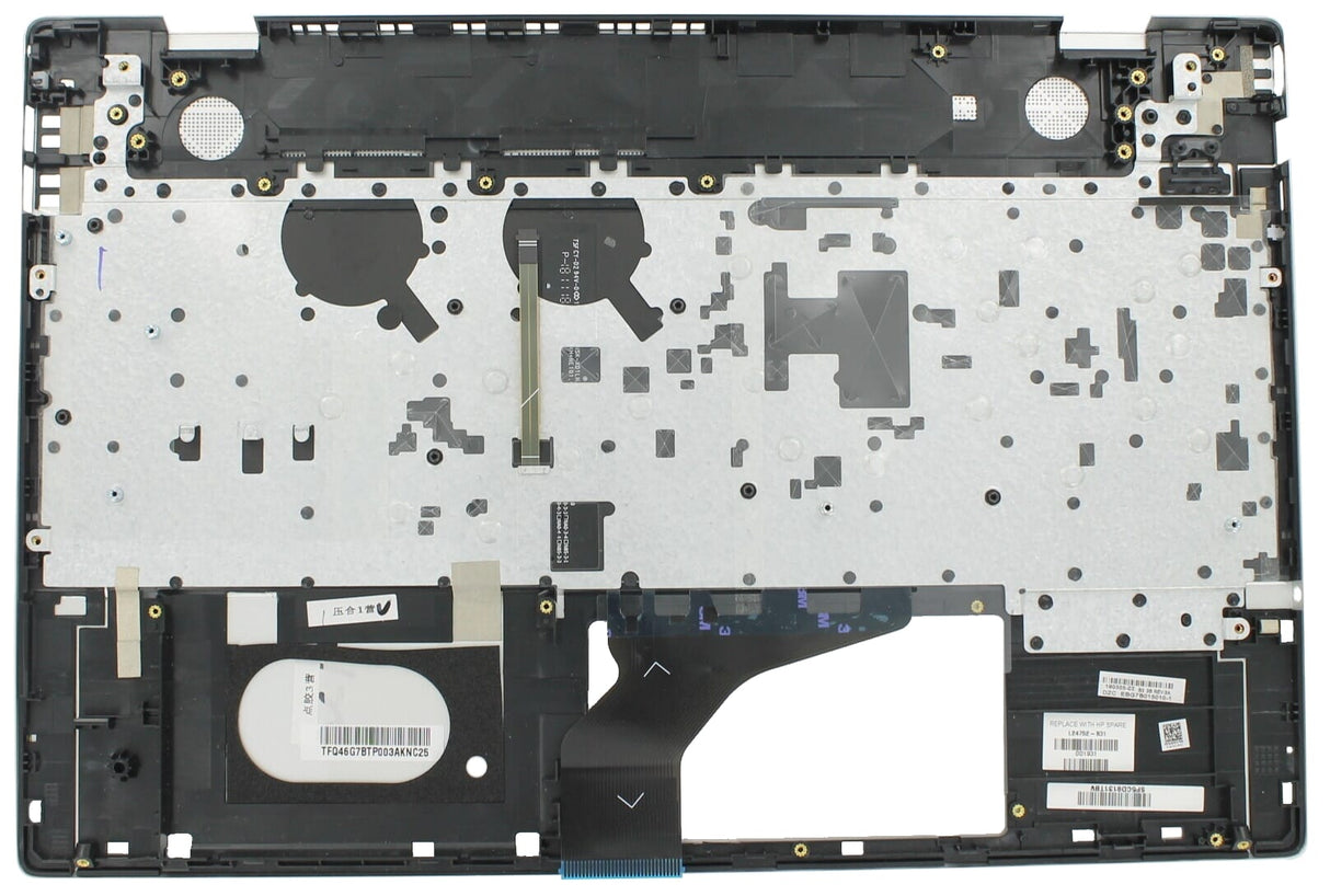Teclado de laptop HP QWERTY US + TOP TOP, BL-ZILVER