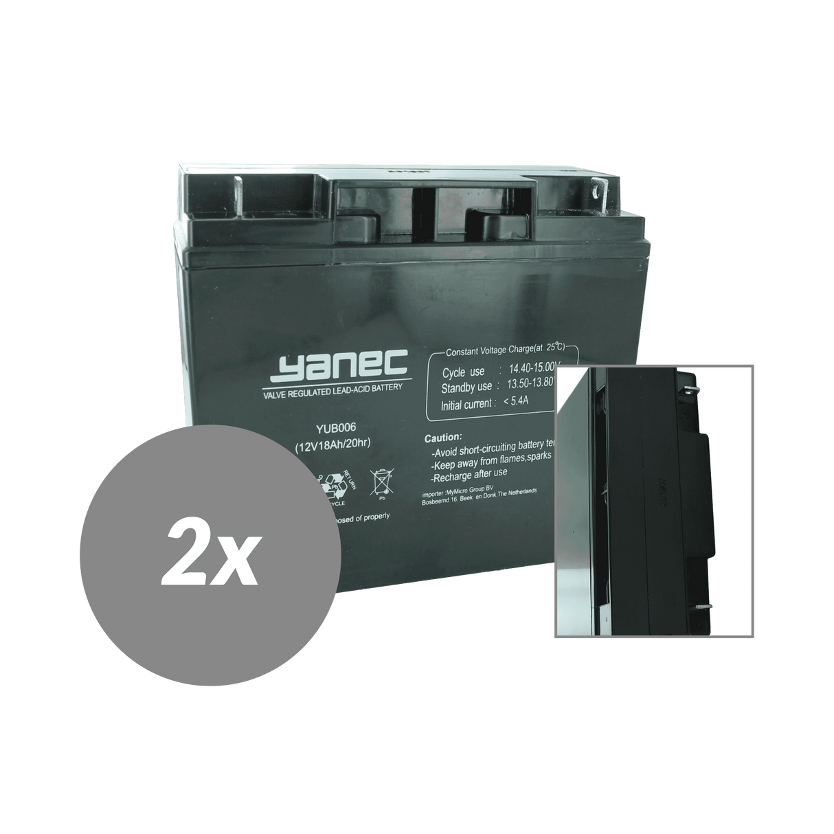 Yanec ups Batterie Ersatz Set RBC7 (Excl. Kabelen)