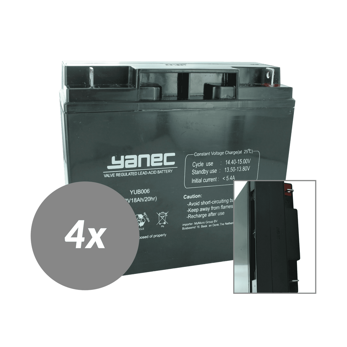 Yanec ups Batterie Ersatz Set RBC11 (excl. Kabelen)