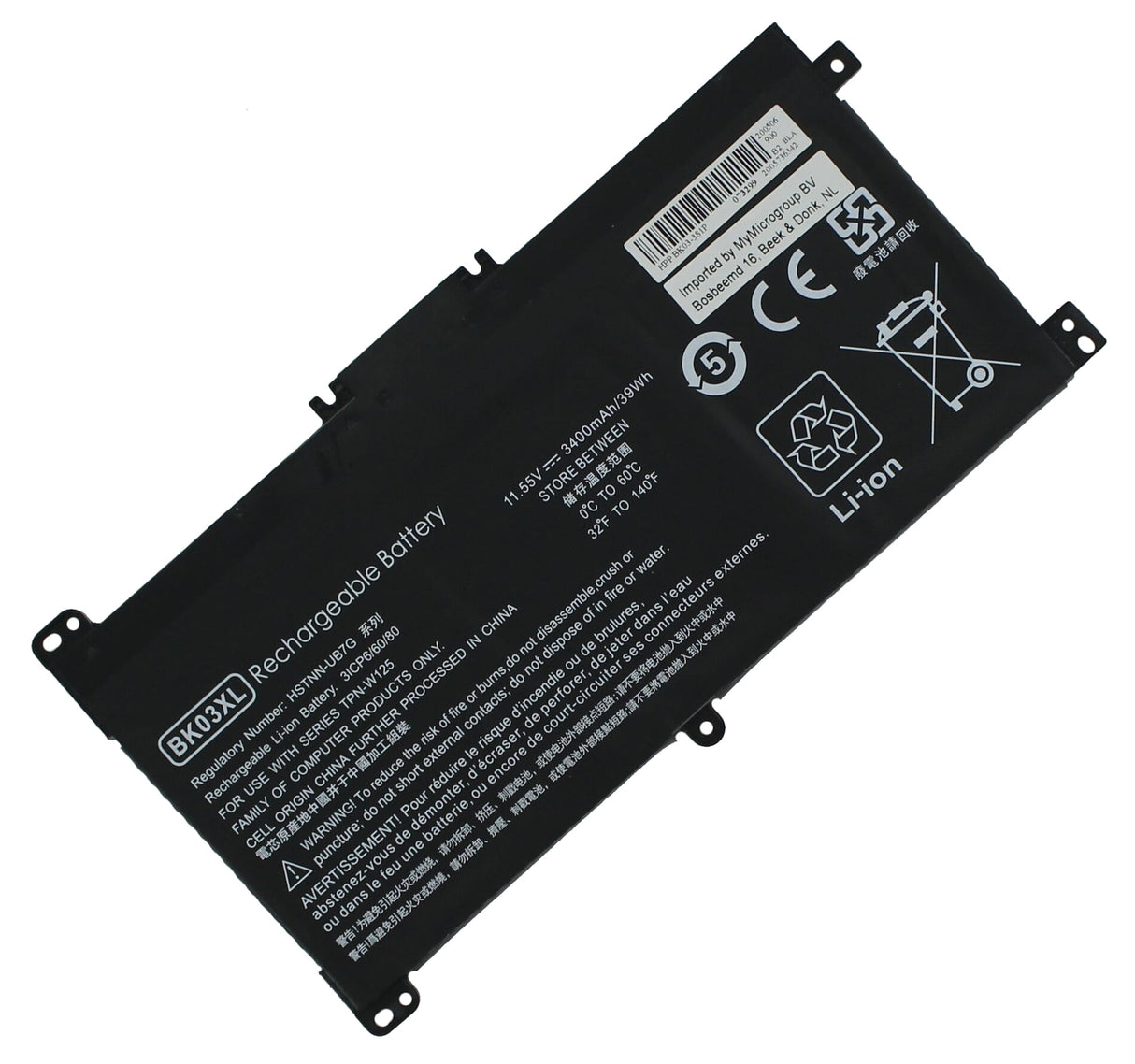 Udskiftningsdele Laptop Batteri 3400 mAh