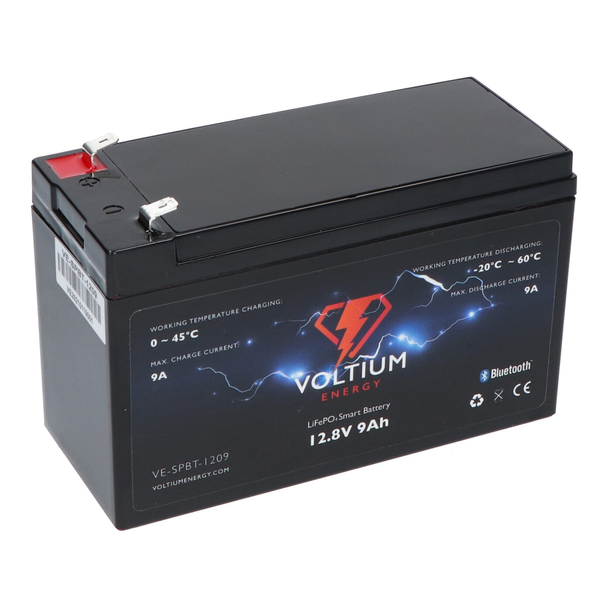 Voltium Energy Lifepo4 battery 12.8V - 9Ah Bluetooth